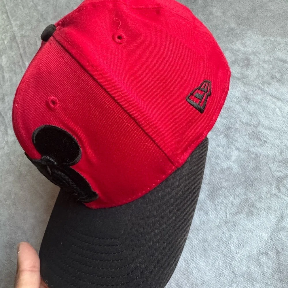 New Era Red and Black Cap with Mouse Design